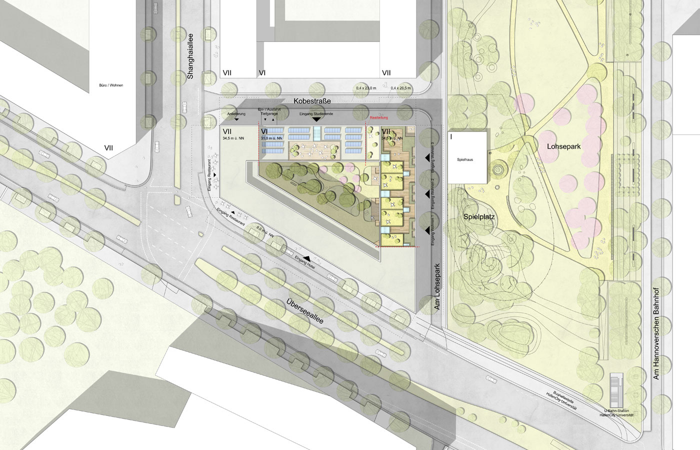 Projektentwicklung für den Neubau eines Hotels und zwei Wohngebäuden 2